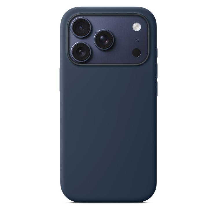 For iPhone 17 Pro Official Lanyard Hole Liquid Silicone Phone Case(Midnight)