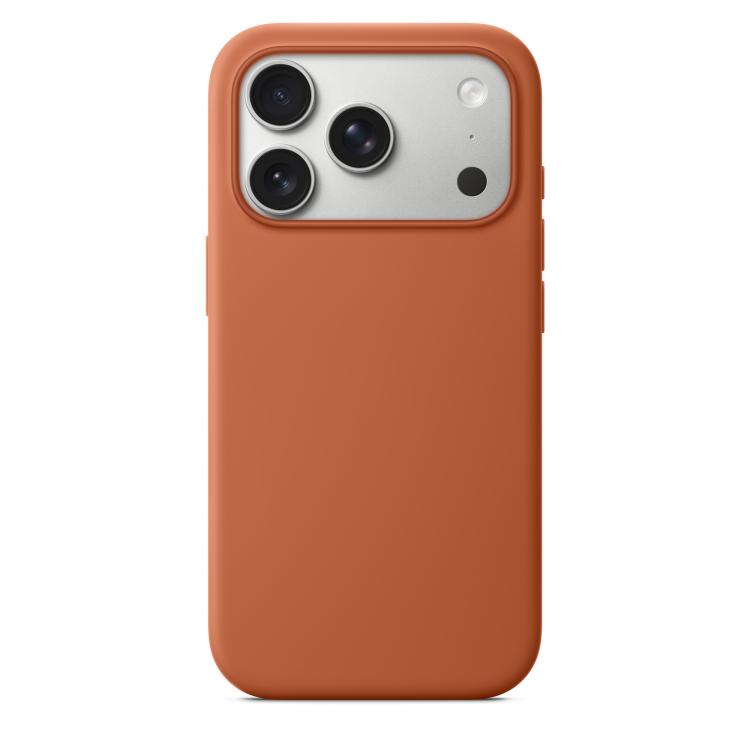 For iPhone 17 Pro Official Lanyard Hole Liquid Silicone Phone Case(Terracotta)
