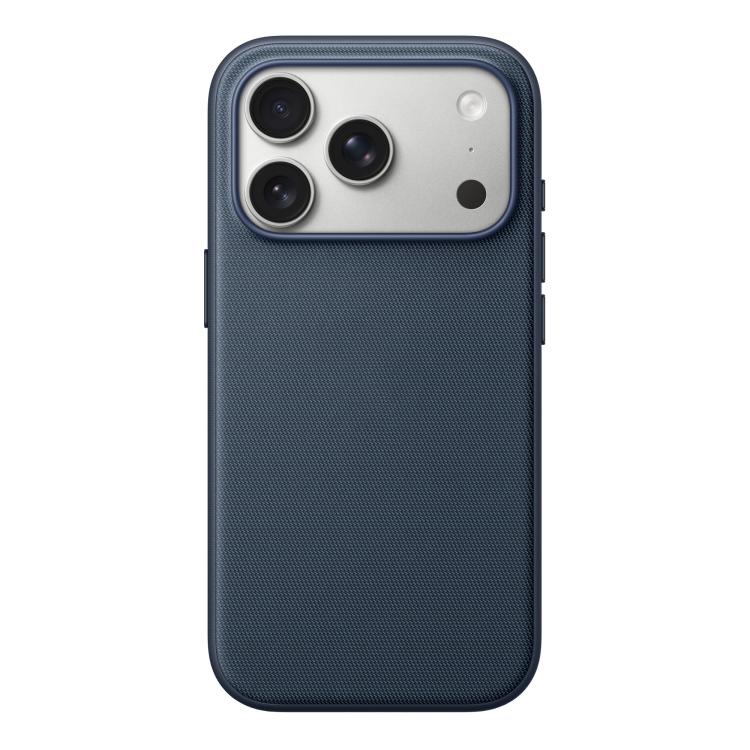 For iPhone 17 Pro Official Tech Fabric Texture Side-Stick TPU Magsafe Phone Case with AI Camera Button(Blue)