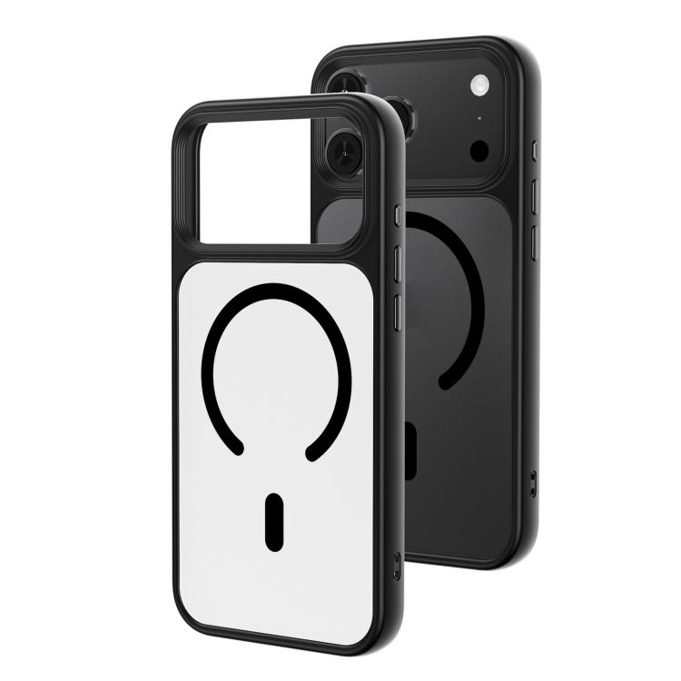 For iPhone 17 Pro Oil-spray Skin Feel MagSafe PC Hybrid TPU Phone Case(Black)