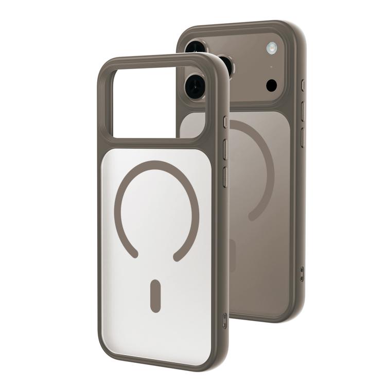 For iPhone 17 Pro Oil-spray Skin Feel MagSafe PC Hybrid TPU Phone Case(Titanium Gray)
