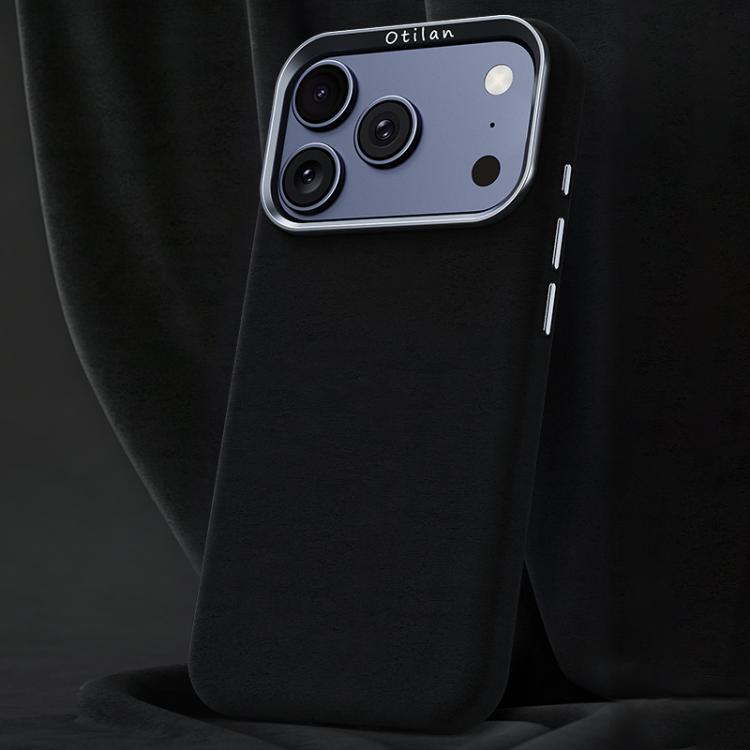For iPhone 17 Pro Ottilan Series Full Coverage Magnetic Microfiber Leather PC Phone Case(Black)