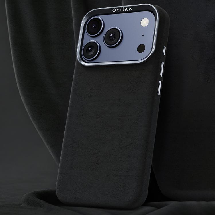 For iPhone 17 Pro Ottilan Series Full Coverage Magnetic Microfiber Leather PC Phone Case(Dark Grey)