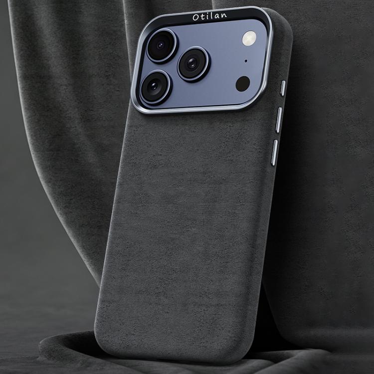 For iPhone 17 Pro Ottilan Series Full Coverage Magnetic Microfiber Leather PC Phone Case(Grey)