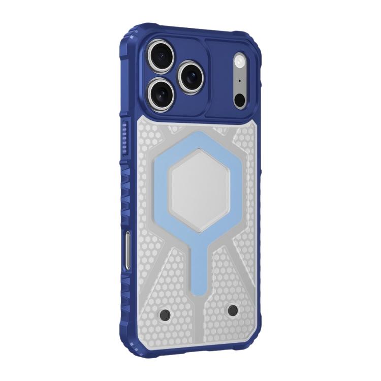 For iPhone 17 Pro Overcome Gen 4th UAD Series PC TPU Magnetic Phone Case(Blue)