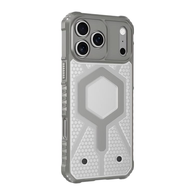 For iPhone 17 Pro Overcome Gen 4th UAD Series PC TPU Magnetic Phone Case(Grey)