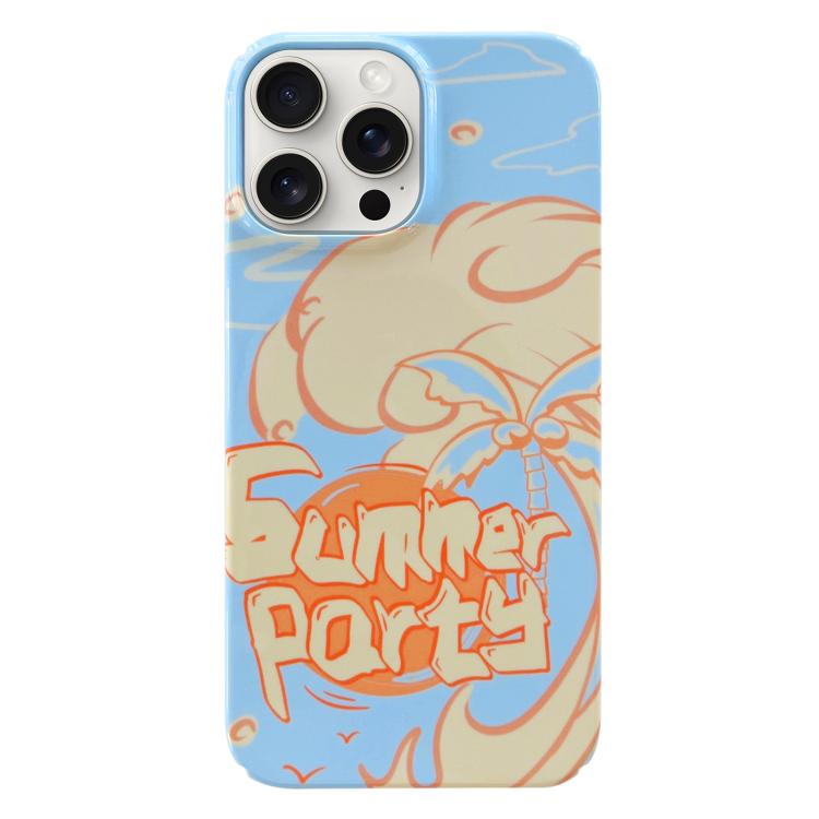 For iPhone 17 Pro Painted Pattern PC Phone Case(Summer Party)