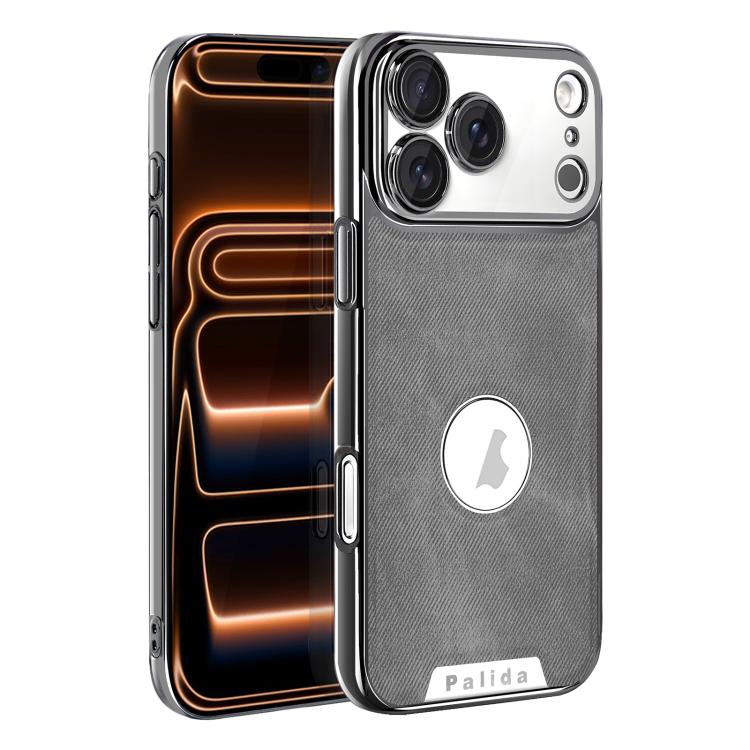 For iPhone 17 Pro Palida Y13 Mecha Denim Texture Full Coverage Phone Case(Grey)