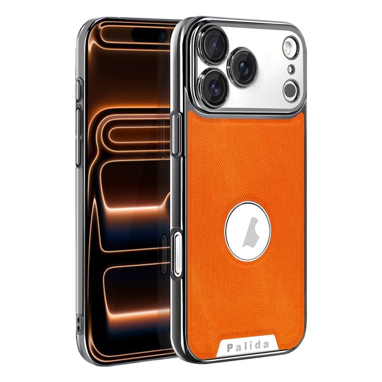 For iPhone 17 Pro Palida Y13 Mecha Denim Texture Full Coverage Phone Case(Orange)
