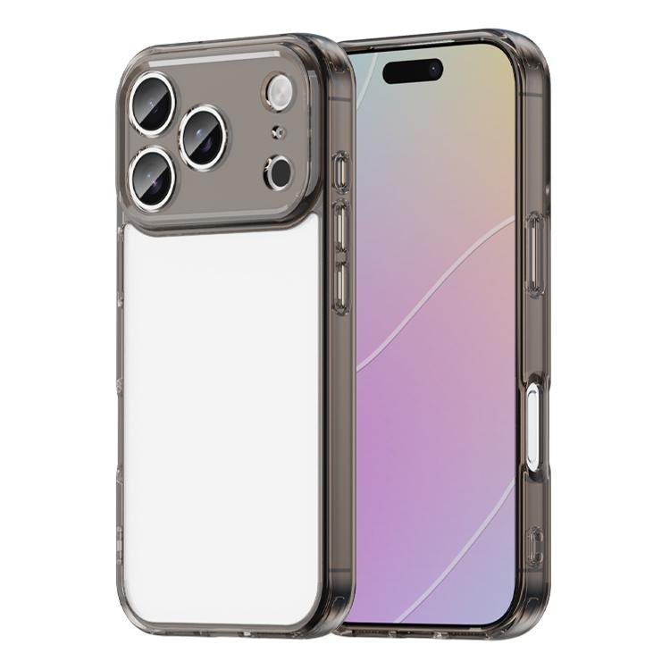 For iPhone 17 Pro PC Hybrid TPU Airbag Shockproof Phone Case(Transparent Black)
