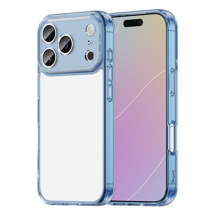 For iPhone 17 Pro PC Hybrid TPU Airbag Shockproof Phone Case(Transparent Blue)
