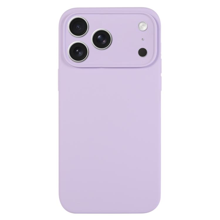 For iPhone 17 Pro Pure Color Liquid Silicone Fine Pore Phone Case(Lilac Purple)