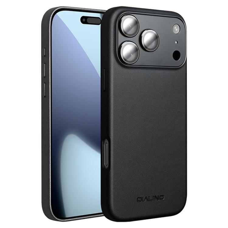 For iPhone 17 Pro QIALINO Technology Leather MagSafe Phone Case(Black)
