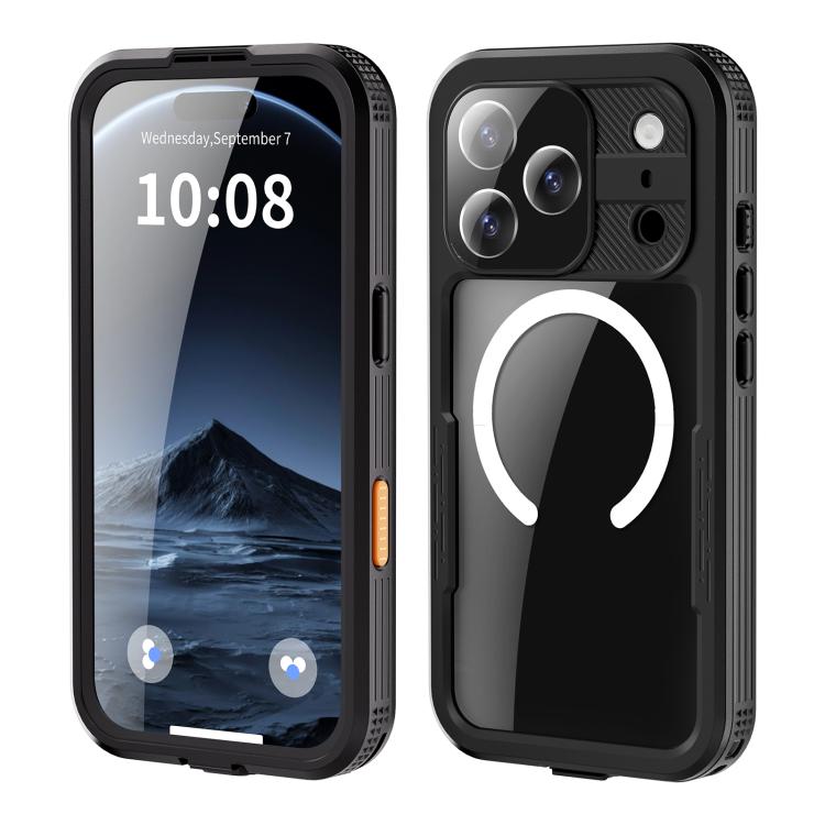 For iPhone 17 Pro RedPepper IP68 Waterproof Triple-proof MagSafe Phone Case(Black)