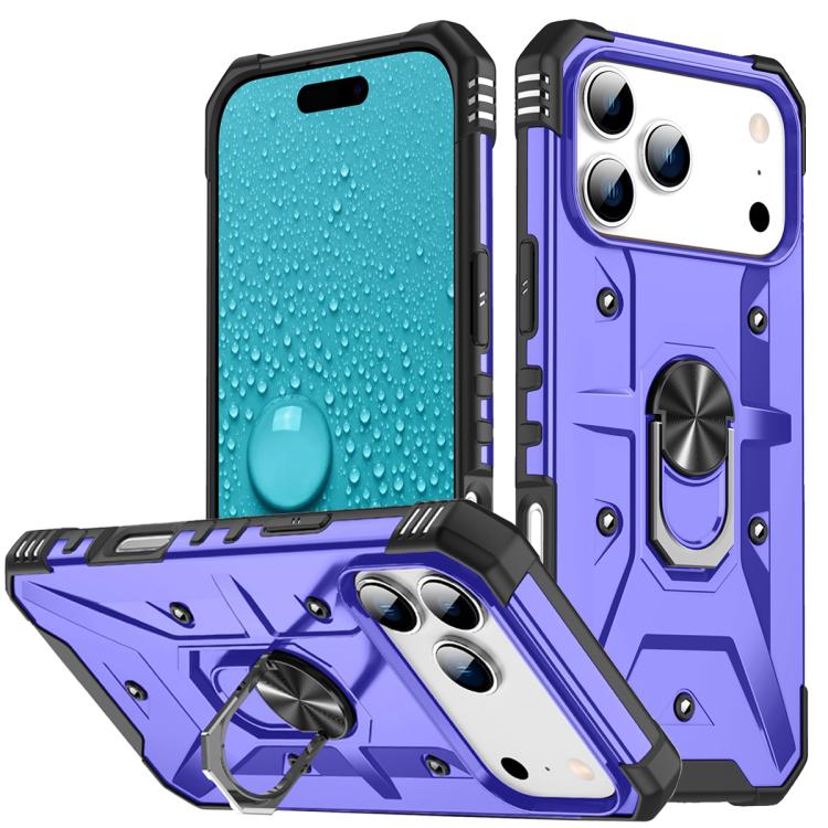 For iPhone 17 Pro Ring Holder Phone Case(Purple)