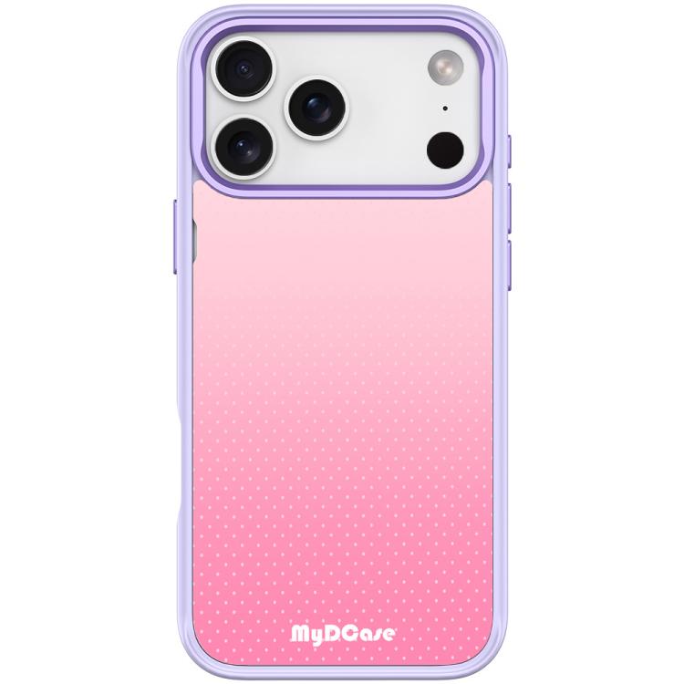 For iPhone 17 Pro Rose Red Dots Pattern Magnetic Phone Case(Light Purple)