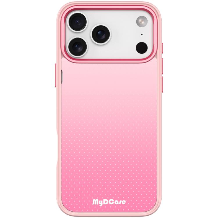 For iPhone 17 Pro Rose Red Dots Pattern Magnetic Phone Case(Pink)