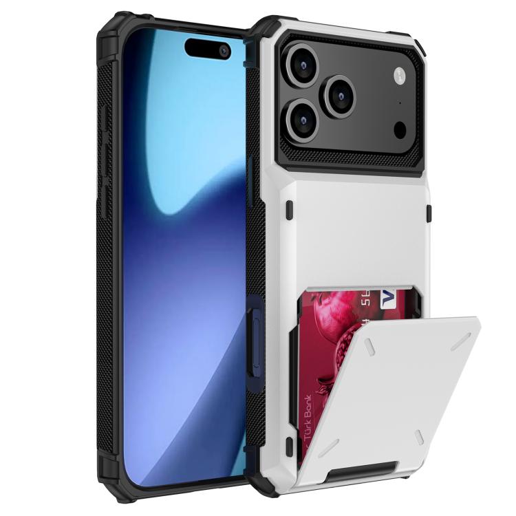 For iPhone 17 Pro Scratch-Resistant Shockproof Heavy Duty Rugged Armor Phone Case(White)