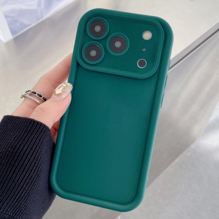 For iPhone 17 Pro Shockproof Frame Frosted Precise Hole TPU Phone Case(Deep Blue)