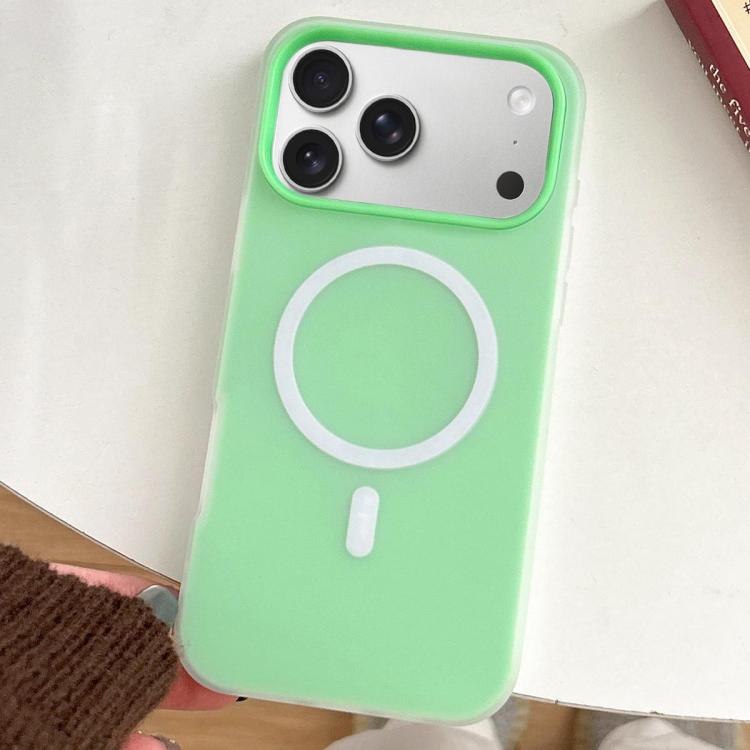 For iPhone 17 Pro Skin Feel MagSafe Magnetic PC Hybrid TPU Phone Case(Green)