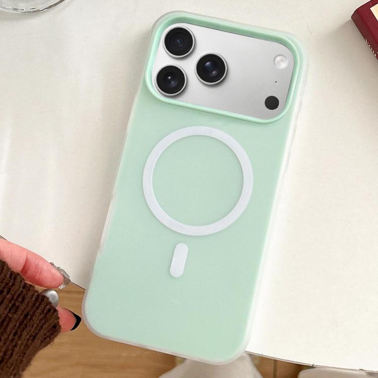For iPhone 17 Pro Skin Feel MagSafe Magnetic PC Hybrid TPU Phone Case(Light Cyan)