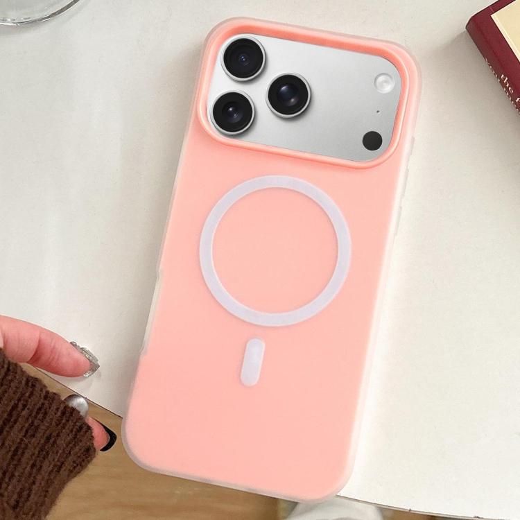 For iPhone 17 Pro Skin Feel MagSafe Magnetic PC Hybrid TPU Phone Case(Pink)