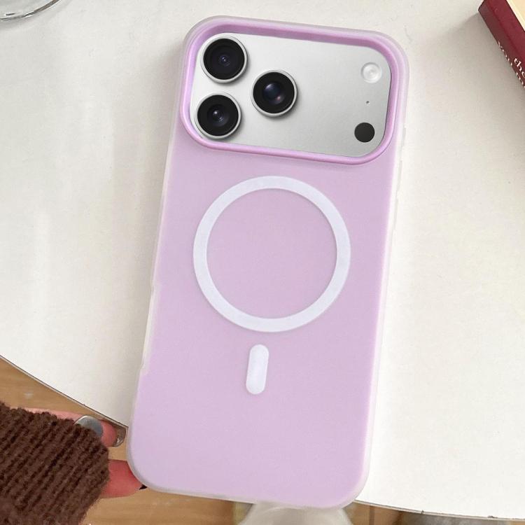 For iPhone 17 Pro Skin Feel MagSafe Magnetic PC Hybrid TPU Phone Case(Purple)