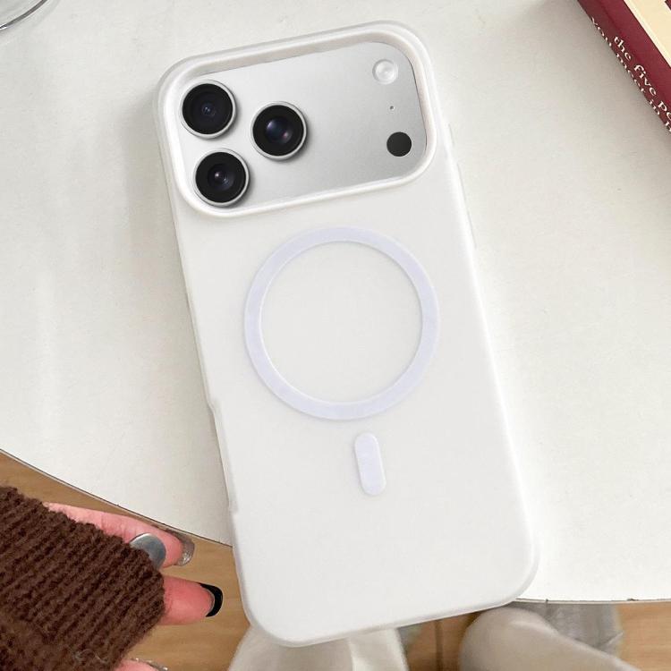 For iPhone 17 Pro Skin Feel MagSafe Magnetic PC Hybrid TPU Phone Case(White)