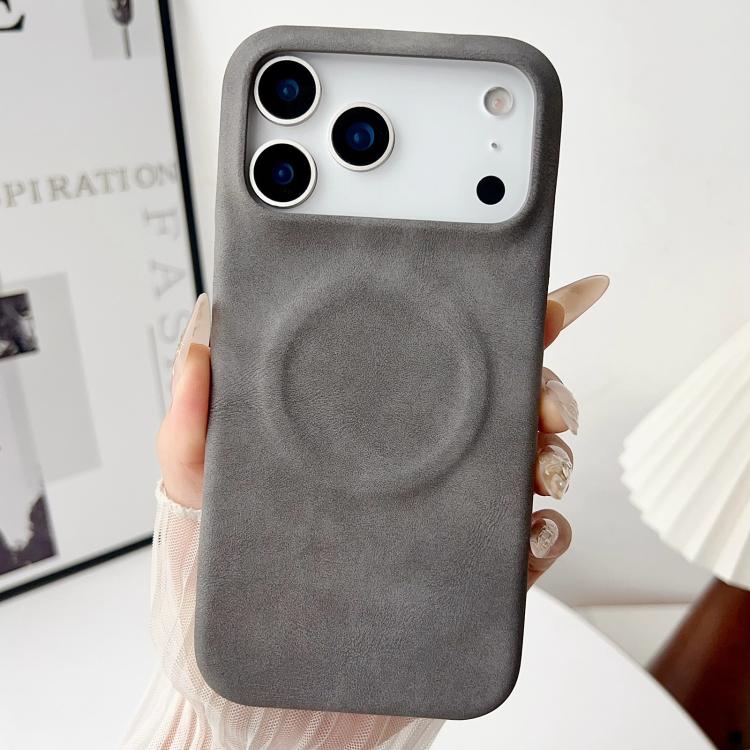 For iPhone 17 Pro Skin Feel Sheepskin MagSafe Magnetic Phone Case(Grey)