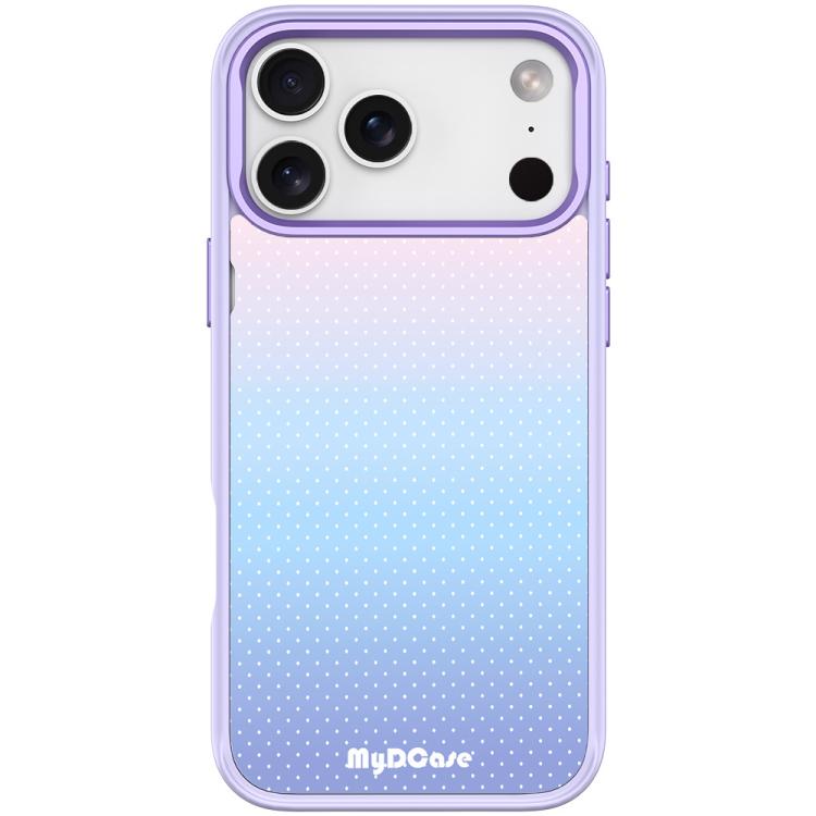 For iPhone 17 Pro Sky Blue Dots Pattern Magnetic Phone Case(Light Purple)