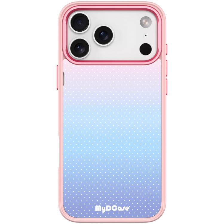 For iPhone 17 Pro Sky Blue Dots Pattern Magnetic Phone Case(Pink)