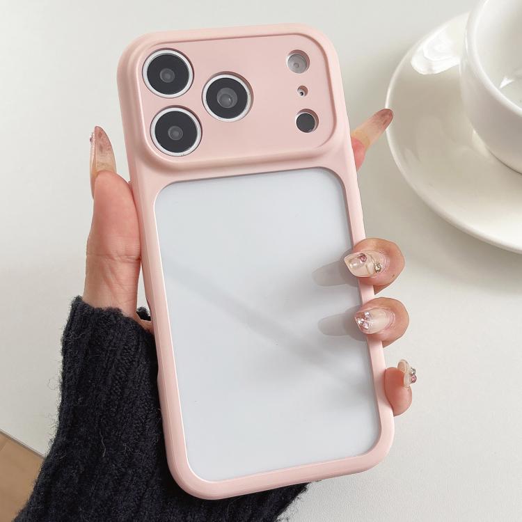 For iPhone 17 Pro Soft Color Spray Paint Acrylic TPU Phone Case(Pink)