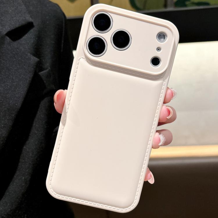 For iPhone 17 Pro Solid Color Shockproof Air-Cushion TPU Phone Case(Beige)