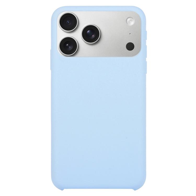 For iPhone 17 Pro Solid Silicone Phone Case(Light Blue)