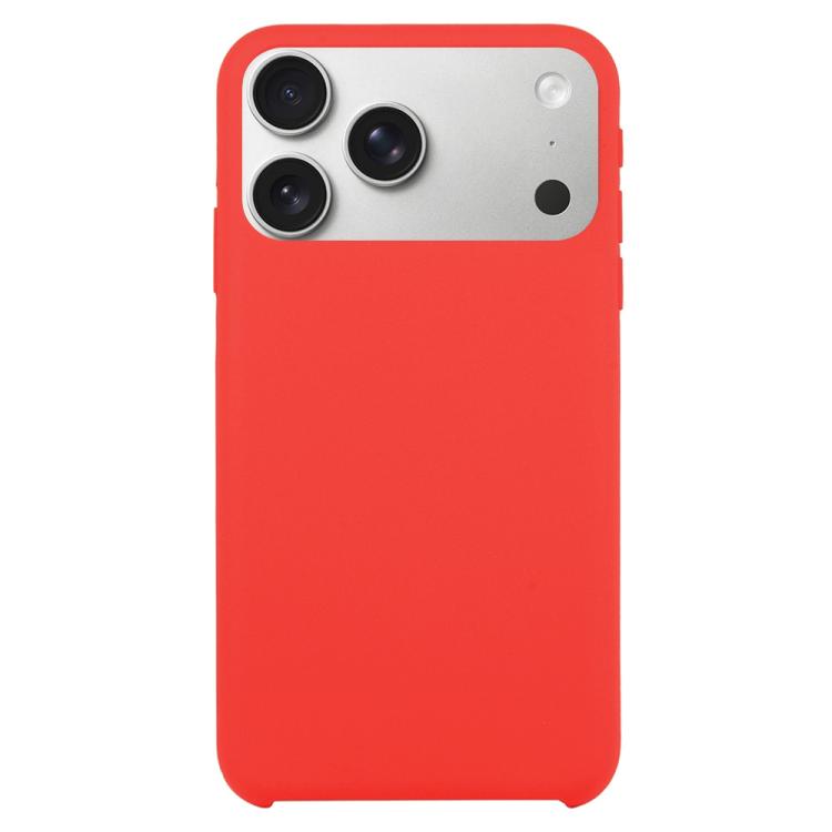 For iPhone 17 Pro Solid Silicone Phone Case(Red)