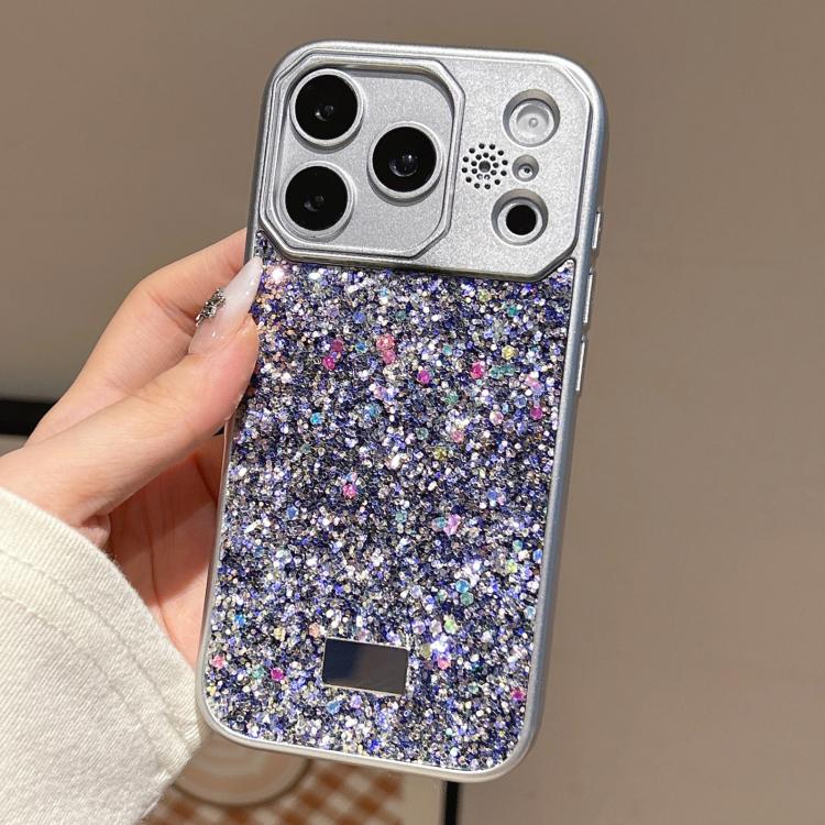 For iPhone 17 Pro Starry Sequin Diamond PC Phone Case(Deep Purple)