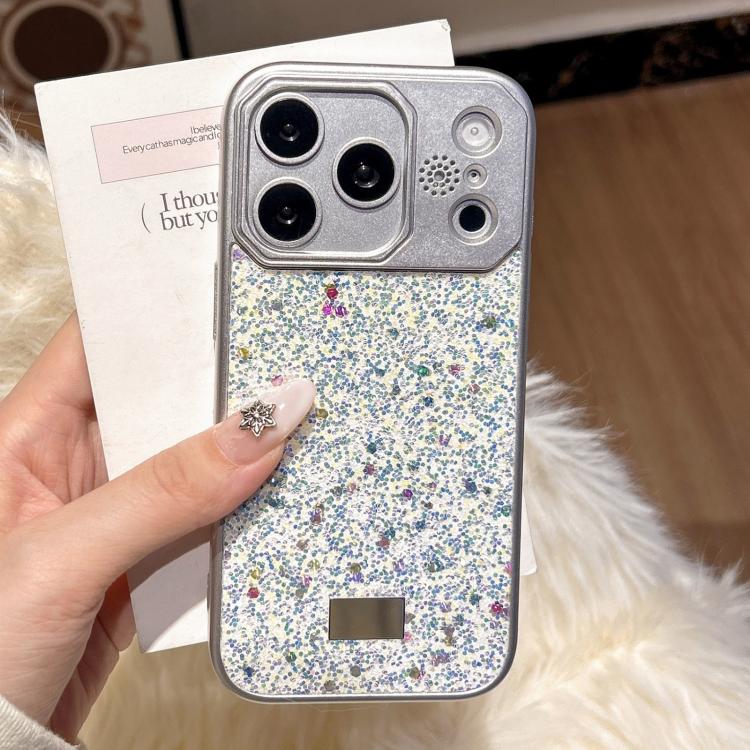 For iPhone 17 Pro Starry Sequin Diamond PC Phone Case(White)