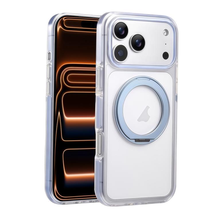 For iPhone 17 Pro Stress Relief Holder Magnetic Phone Case(Sky Blue)