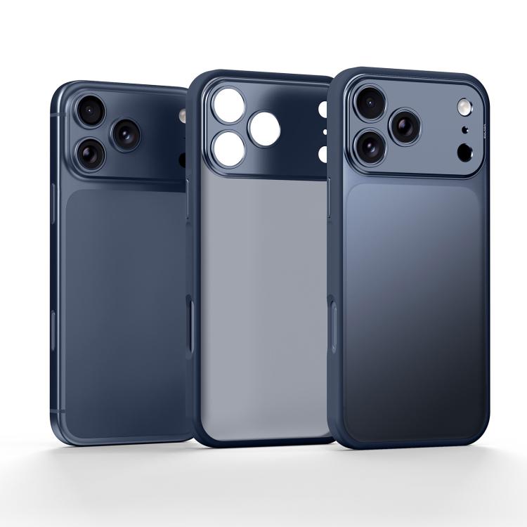 For iPhone 17 Pro SULADA Transforms Into 17 Pro Semi-Transparent Matte Shockproof Phone Case(Blue)