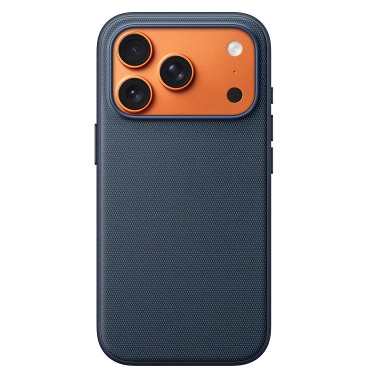 For iPhone 17 Pro Tech Fabric Texture PC Magnetic Phone Case with AI Camera Button(Blue)
