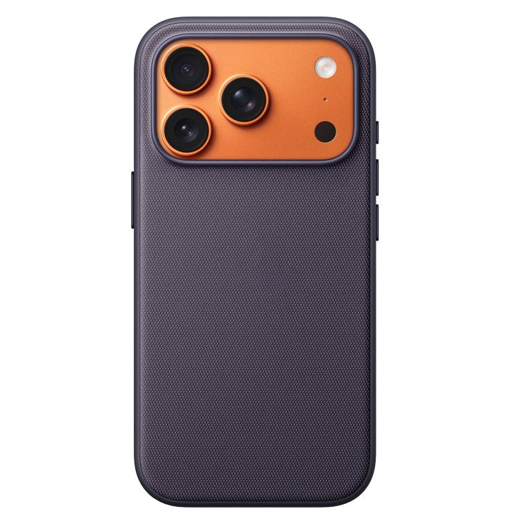 For iPhone 17 Pro Tech Fabric Texture PC Magnetic Phone Case with AI Camera Button(Purple)