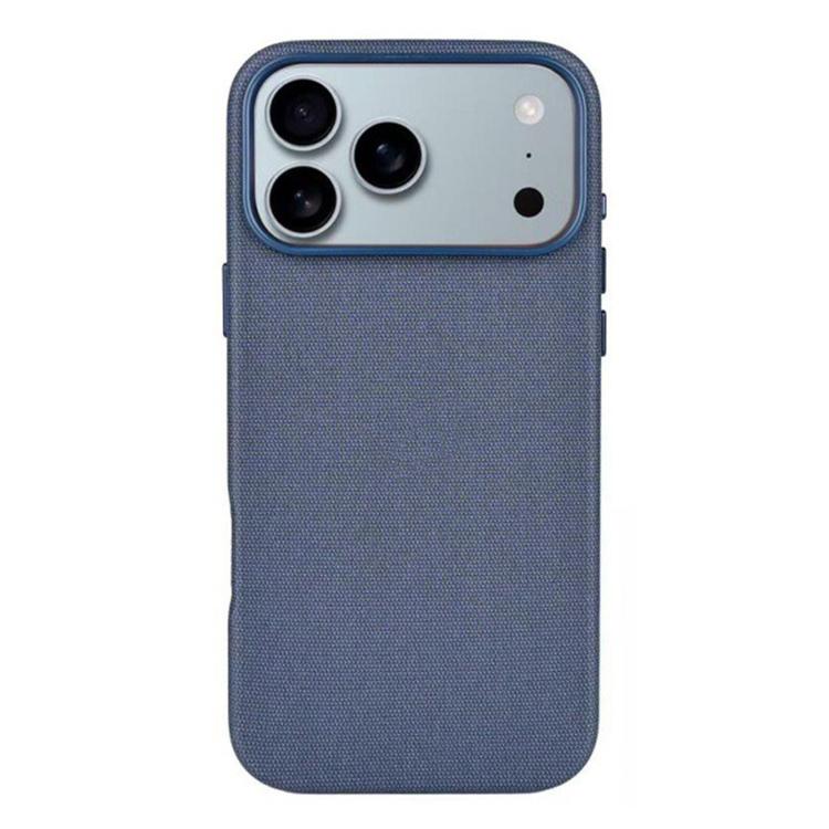 For iPhone 17 Pro Tech Textured Hollow MagSafe PC Phone Case, No AI Camera Button(Blue)