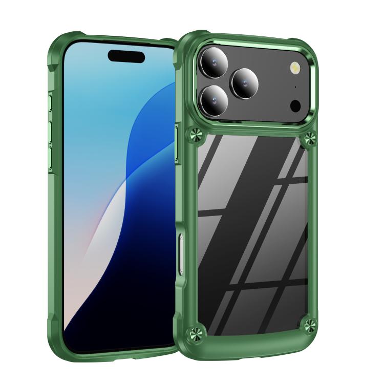 For iPhone 17 Pro TPU + PC Lens Protection Phone Case(Green)