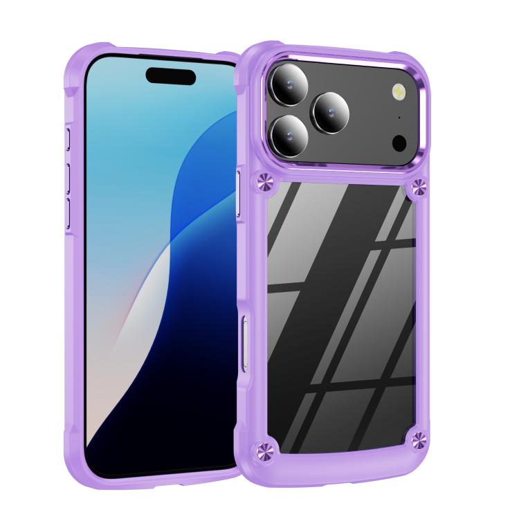 For iPhone 17 Pro TPU + PC Lens Protection Phone Case(Purple)