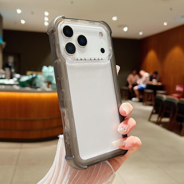 For iPhone 17 Pro Transparent Matte TPU Hybrid PC 3-in-1 Phone Case(Grey)