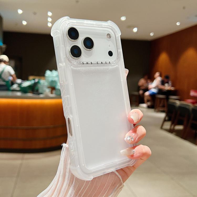 For iPhone 17 Pro Transparent Matte TPU Hybrid PC 3-in-1 Phone Case(White)