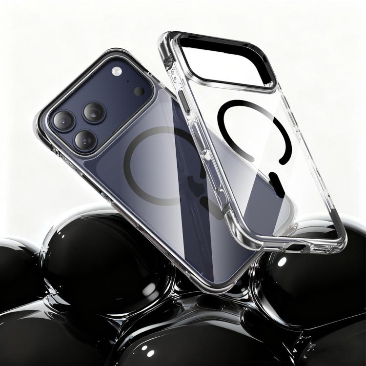 For iPhone 17 Pro Vacuum Airbag TPU + Acrylic Magnetic Shockproof Phone Case(Black)