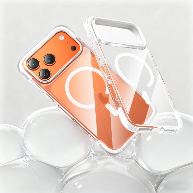 For iPhone 17 Pro Vacuum Airbag TPU + Acrylic Magnetic Shockproof Phone Case(White)