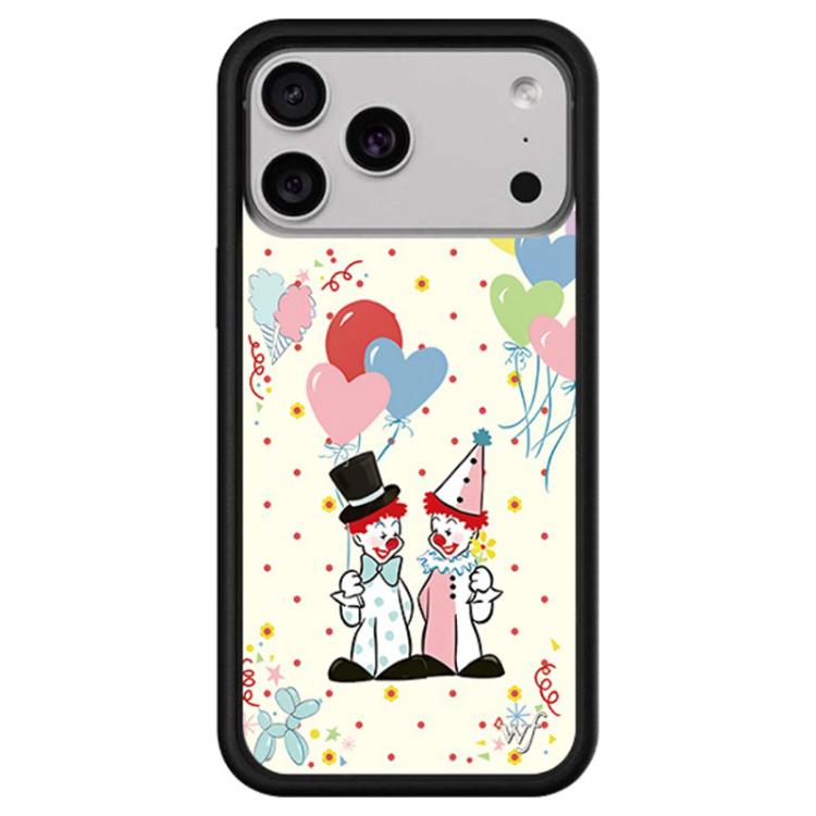 For iPhone 17 Pro WildFlow Cartoon Party Series Pattern Phone Case(Clown Brothers)
