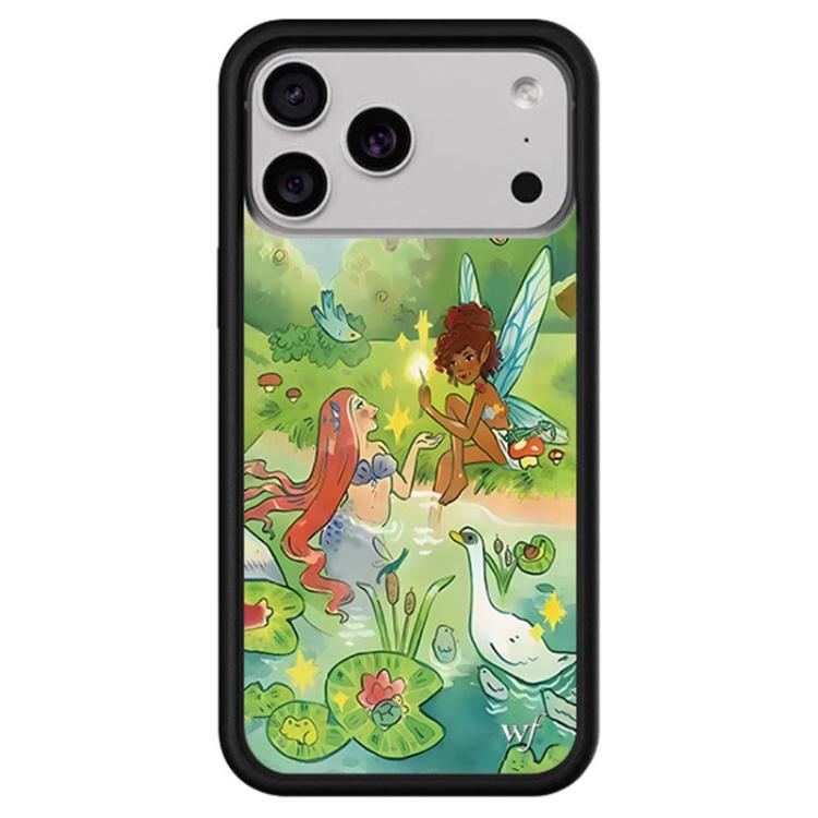 For iPhone 17 Pro WildFlow Fairy Tales Series Pattern Phone Case(Fairy and Mermaid)